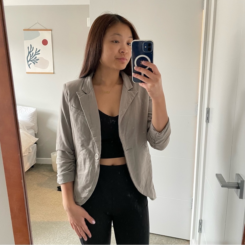 Grey 3/4 sleeve Esley blazer